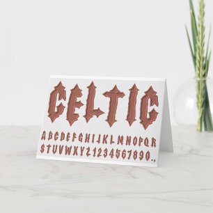 Celtic Alphabet Font Card