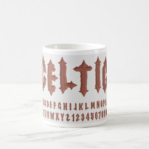Celtic Alphabet Font Coffee Mug