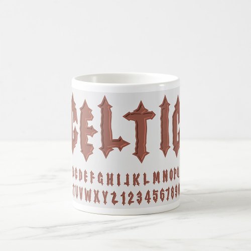 Celtic Alphabet Font Coffee Mug