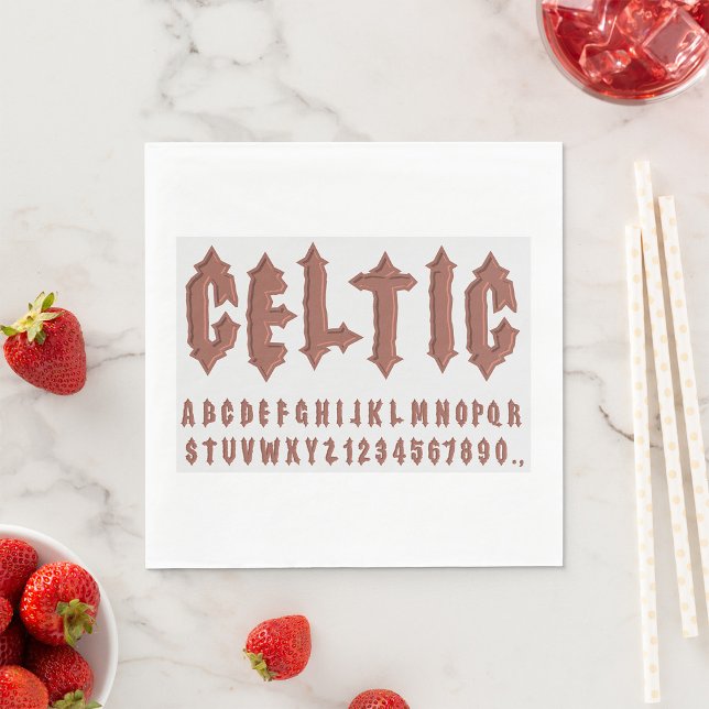 Celtic Alphabet Font Napkins (Creator Uploaded)