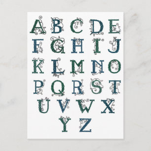 Celtic Alphabet postcard