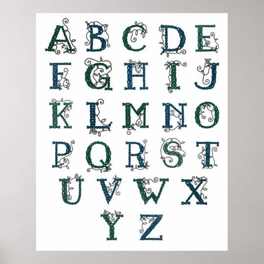 Celtic Alphabet print | Zazzle.com