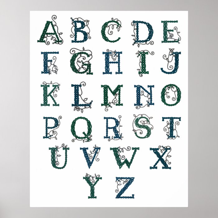 Celtic Alphabet print
