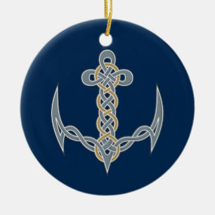 Celtic Anchor 1 Ceramic Ornament
