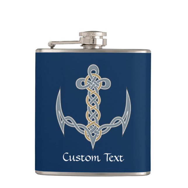 Celtic Anchor 1 Flask (Front)