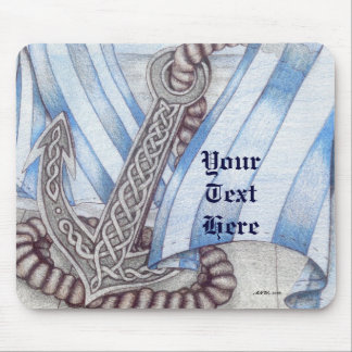 Celtic Anchor Nautical Mouse Pad