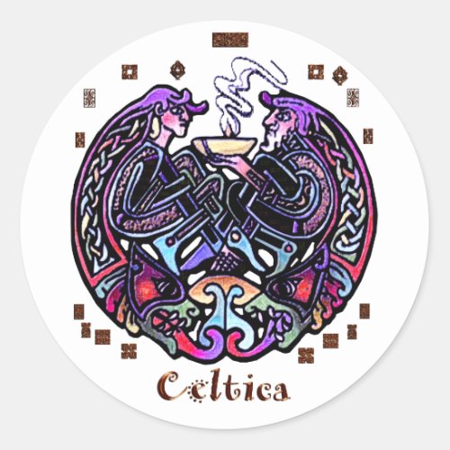 Celtic Art Design Classic Round Sticker