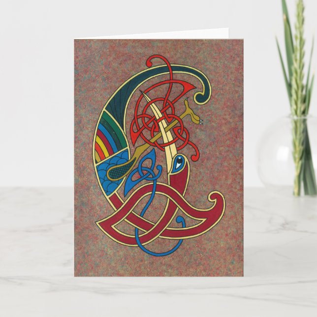 Celtic Art Design Greetings Card (Front)