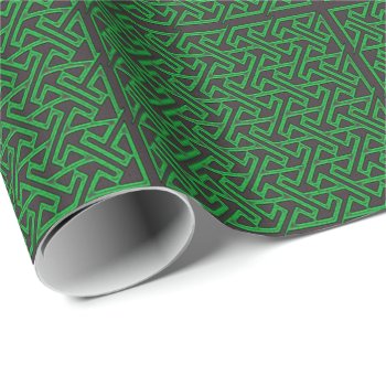 Celtic Art Design Key Pattern Wrapping Paper by Keltwind at Zazzle