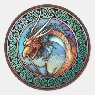 Celtic Art Dragon Stickers