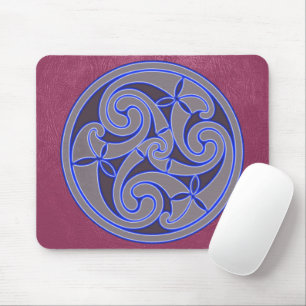 Celtic Art Spiral Design Mouse Mat