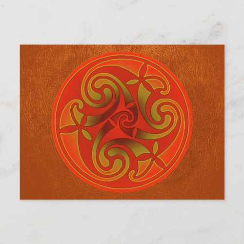 Celtic Art Spiral Design Postcard