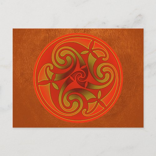 Celtic Art Spiral Design Postcard