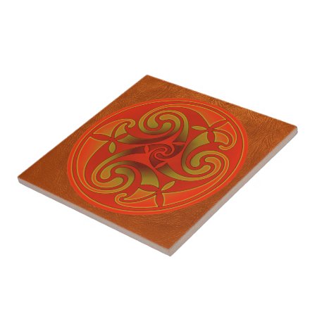 Celtic Art Spiral Design Tile