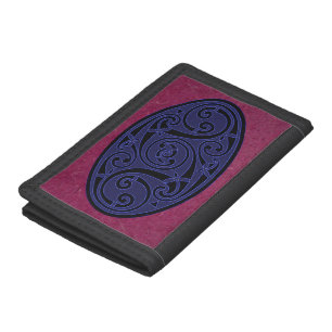 Celtic Art Spiral Design Trifold Wallet