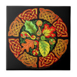 Celtic Autumn Leaves Tile at Zazzle