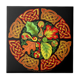 Celtic Autumn Leaves Tile