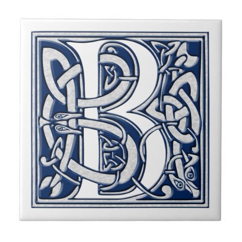 Celtic B Monogram Ceramic Tile