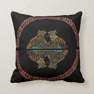 Celtic Beasts Throw Pillow