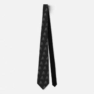 Celtic Bee Knot Neck Tie (black back)