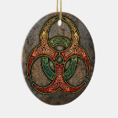 Celtic Biohazard Pendant/Ornament Ceramic Ornament (Right)