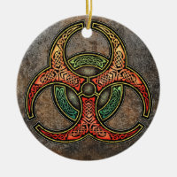 Celtic Biohazard Pendant/Ornament Ceramic Ornament