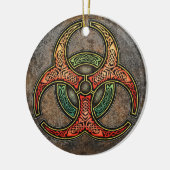 Celtic Biohazard Pendant/Ornament Ceramic Ornament (Left)