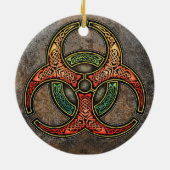 Celtic Biohazard Pendant/Ornament Ceramic Ornament (Back)