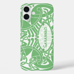 Celtic Bird Circle Pattern Personalized iPhone iPhone 16 Plus Case