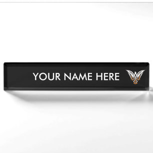 Celtic Bird Desk Name Plate