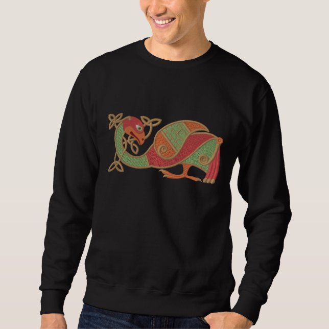 Celtic Bird Embroidered Sweatshirt (Front)