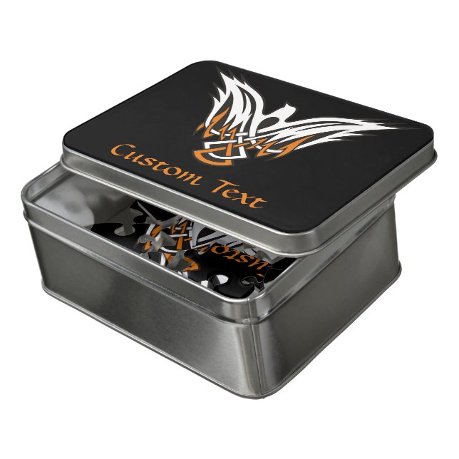 Celtic Bird Jigsaw Puzzle (Lid Open)