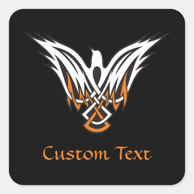 Celtic Bird Square Sticker (Front)