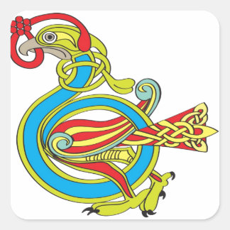 Celtic Bird Square Sticker
