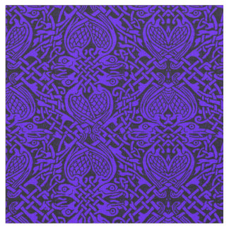 Celtic Bird Weave in Blue Fabric