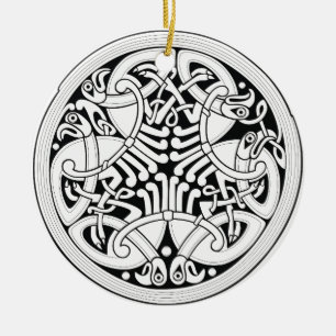celtic birds ornament