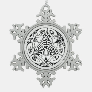 celtic birds pewter ornament