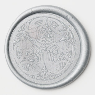 celtic birds wax seal stickers