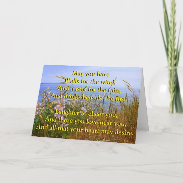 Celtic Blessing for Wedded Bliss Card (Front)