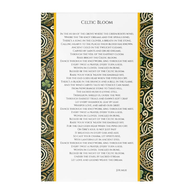 Celtic Bloom Acrylic Print (Front)