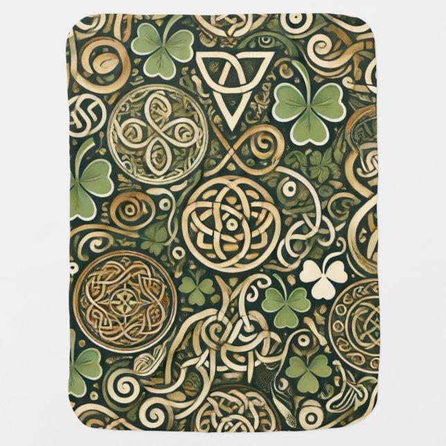 Celtic Bloom Baby Blanket (Front)