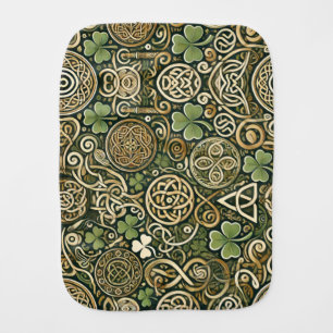 Celtic Bloom Baby Burp Cloth
