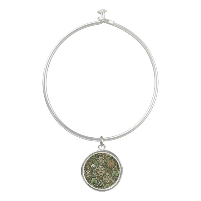 Celtic Bloom Bangle Bracelet (Front)