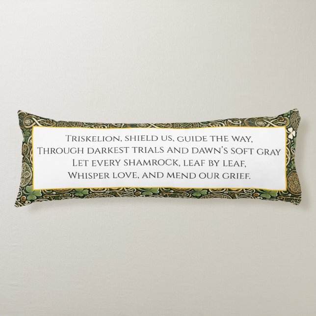 Celtic Bloom Body Pillow (Front)