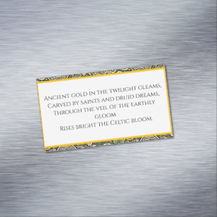 Celtic Bloom Business Card Magnet