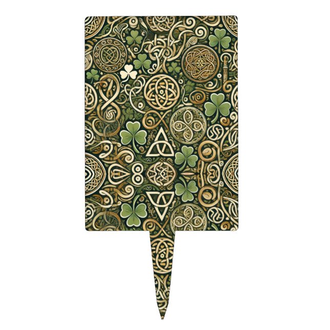 Celtic Bloom Cake Topper (Front)