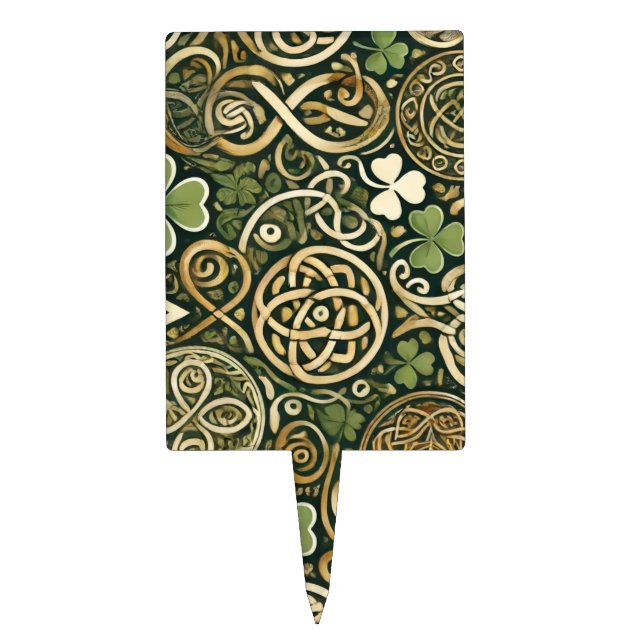 Celtic Bloom Cake Topper (Front)