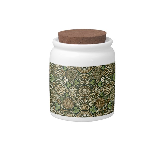 Celtic Bloom Candy Jar (Front)