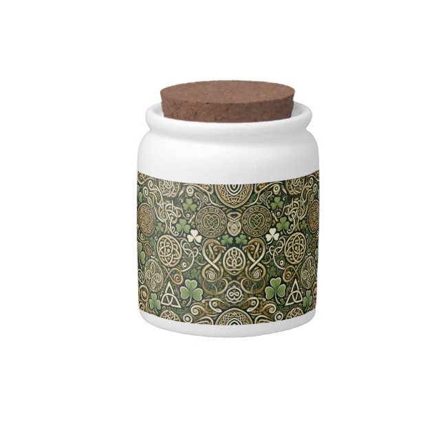 Celtic Bloom Candy Jar (Front)