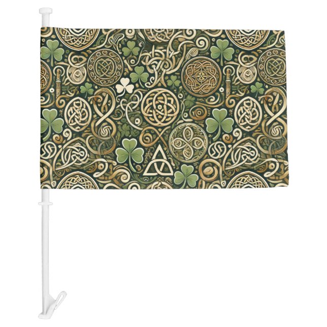 Celtic Bloom Car Flag (Front)